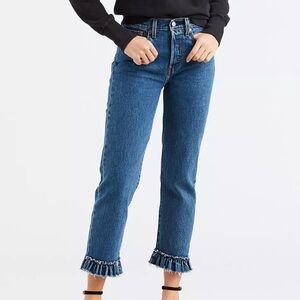 Levi ruffle hem jeans
